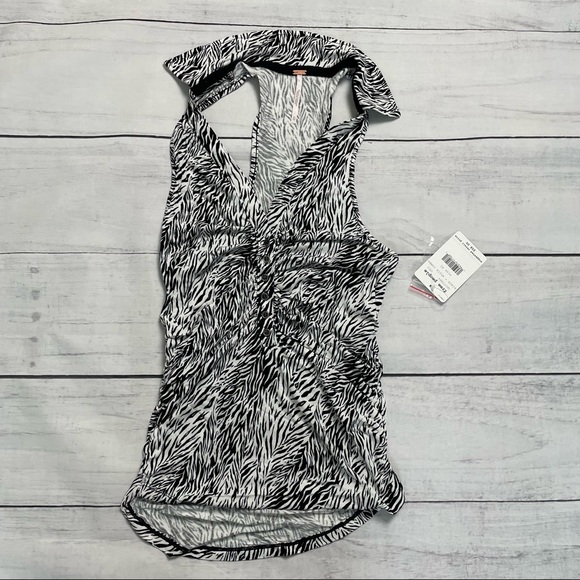 Free people black/white animal print tank - Picture 3 of 6